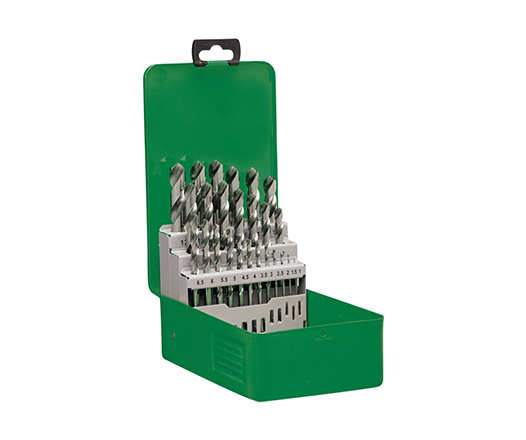 25 Pcs Metric DIN338 Bright Fully Ground HSS Drill Bit Set for Metal Stainless Steel Aluminium PVC Drilling in Metal Box