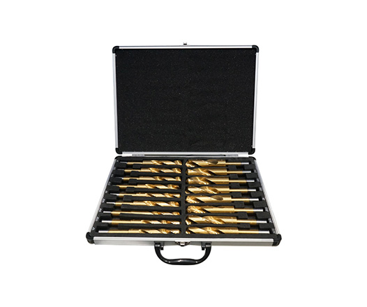 17Pcs Large Size Inch Titanium Silver and Deming Reduced Shank HSS Drill Bit Set for Metal in Aluminium Box