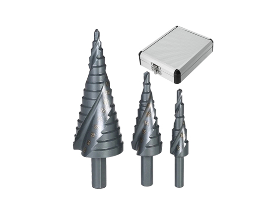 3Pcs Metric 3- Flats Shank Spiral Flute HSS Step Drill Bit with Chip-Breaker for Sheet Metal Wood Plastic Drilling