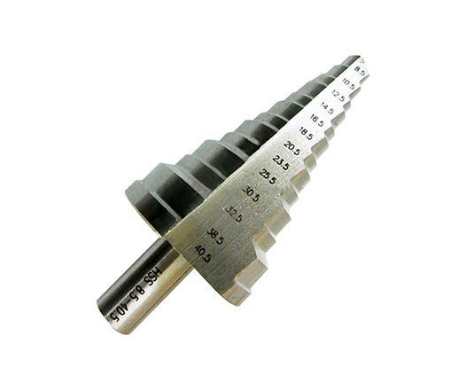 Metric Round Shank 3 Straight Flutes HSS Step Drill for Tube Metal Sheet Drilling