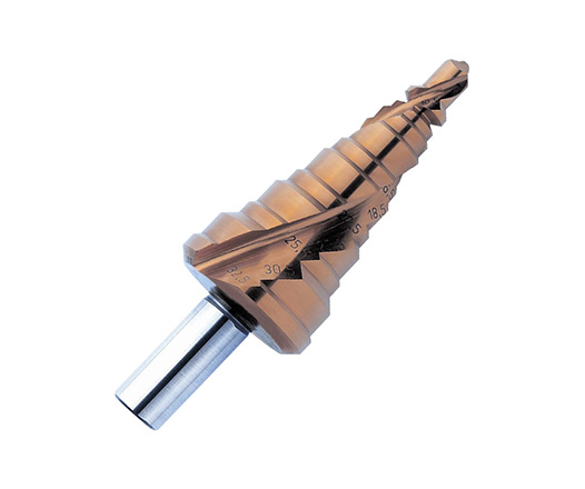 Metric Size Three Flats Shank Spiral Flute HSS Step Drill Bit with Chip Breaker for Cable Connections