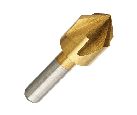 Titanium-Coated Cylindrica Shank 90 Degree 5 Flute HSS Countersink Drill Bit for Metal Deburring