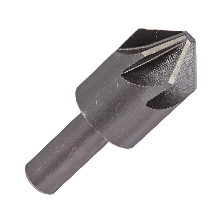 Cylindrical Shank 90 Degree 6 Flute HSS Countersink Drill Bit for Metal Deburring