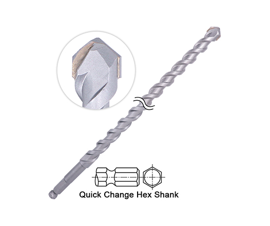 7/16 Impact Hex Shank V Shape Carbide Tipped Fiberglass Pole Cutting Drill Bit for Fiberglass Hollow Solid Core Drilling