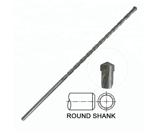Round Shank L Flute Extra Long Carbide Tipped Masonry Drill Bit for Concrete Brick Masonry Drilling