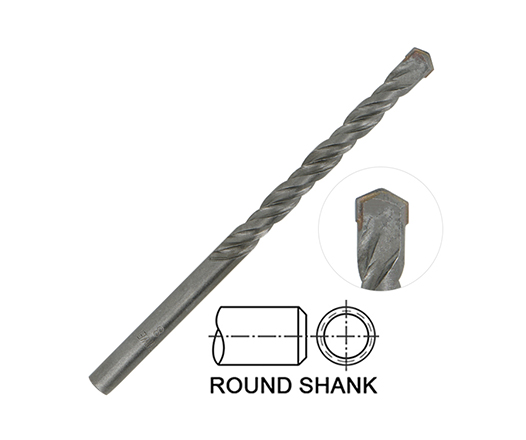 Round Shank Sand Blasted S4 Flute Carbide Tipped Masonry Drill Bit for Concrete Brick Masonry Drilling