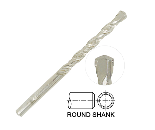 Round Shank Nickel Plated Double Flute Carbide Tipped Masonry Drill Bit for Concrete Brick Masonry Drilling