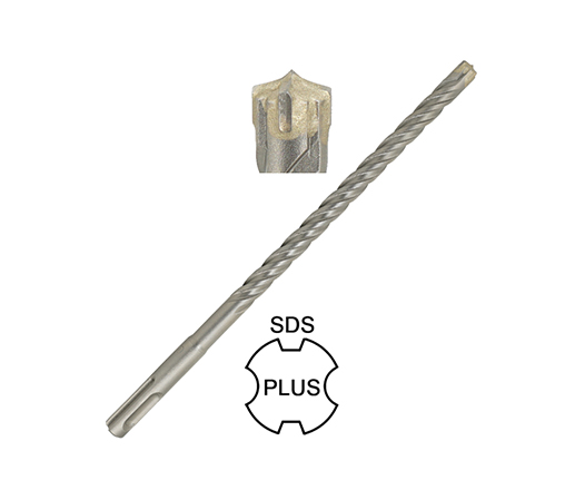 Carbide Cross Centric Tip 4 Cutters 4 Flutes SDS Plus Hammer Drill Bit for Concrete Block Brick Wall Drilling