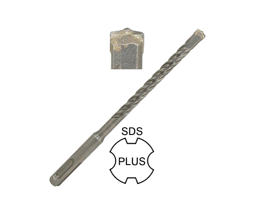 Carbide Centric Single Tip 4 Flutes SDS Plus Hammer Drill Bit for Concrete Hard Stone Marble Wall 