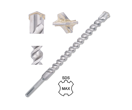 Carbide X Head Tip U Flute SDS Max Rock Drill Bits for Rock and Hard Natural Stone Drilling