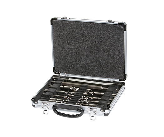 13Pcs SDS Plus Electric Hammer Drill bit and Chisel Set in Aluminum Box 