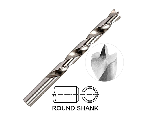 HSS Fully Ground Wood Brad Point Drill Bit for Wood Precision Drilling 