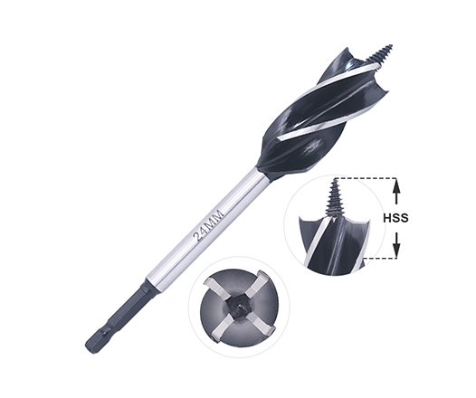 Welding HSS Head Four Flutes Wood Quad Auger Drill Bit for Speed Feed drilling
