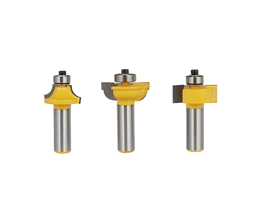 3Pcs 1/2 Inch Shank Tungsten Carbide Round Over Wood Route Bits Cutter Set for Woodworking