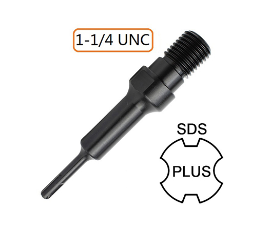 SDS Plus Shank to 1-1/4 UNC Male Diamond Core Drill Bit Adapter 