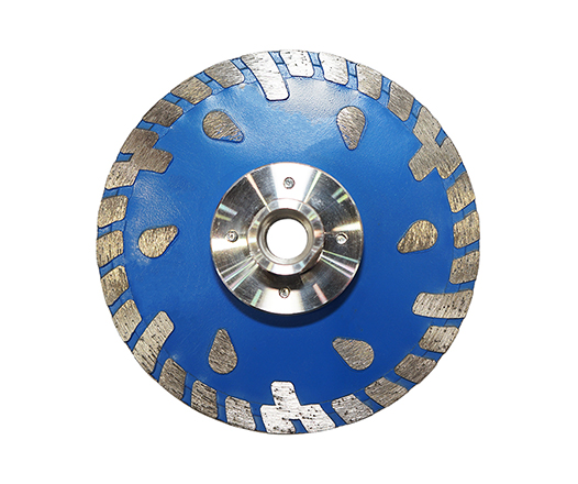 Hot Press Sintered Turbo Blade Diamond Saw Blade with Flange for Cutting Stone Granite Marble Concrete Brick 