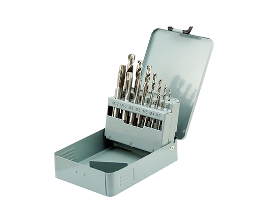 14Pcs Metric Hand Tap and Drill Bit Set for Steel Aluminium Stainless Steel Hole Thread Making in Metal Box
